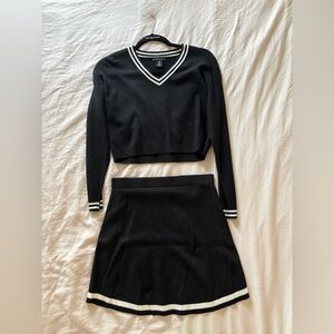 Sincerely Jules Black and White Skirt Set